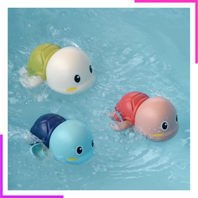 jouet de bain, tortue nageuse
