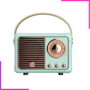 Mini Haut Parleur Bluetooth Portable vert  Retro vert