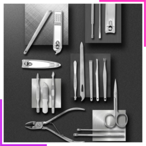Trousse Manucure Pédicure Etui Cuir