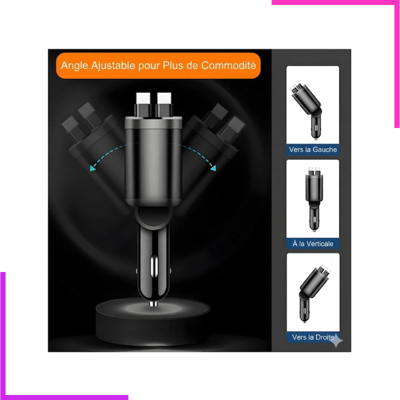 Chargeur de Voiture PD 120W 5-en-1
