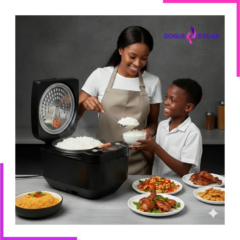 Cuiseur à riz 2L Premium compact pour une cuisson parfaite en famille.