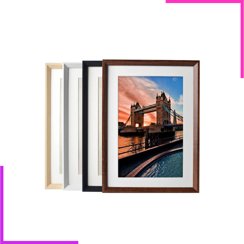 Cadre photo mural en bois