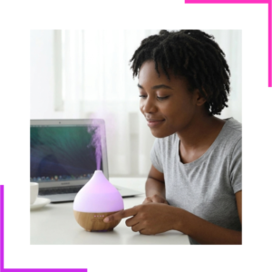 Humidificateur d'air léger coloré à grain de bois diffuseur d'aromathérapie capacité de 100ml Mini 1 an ajoute des huiles essentielles