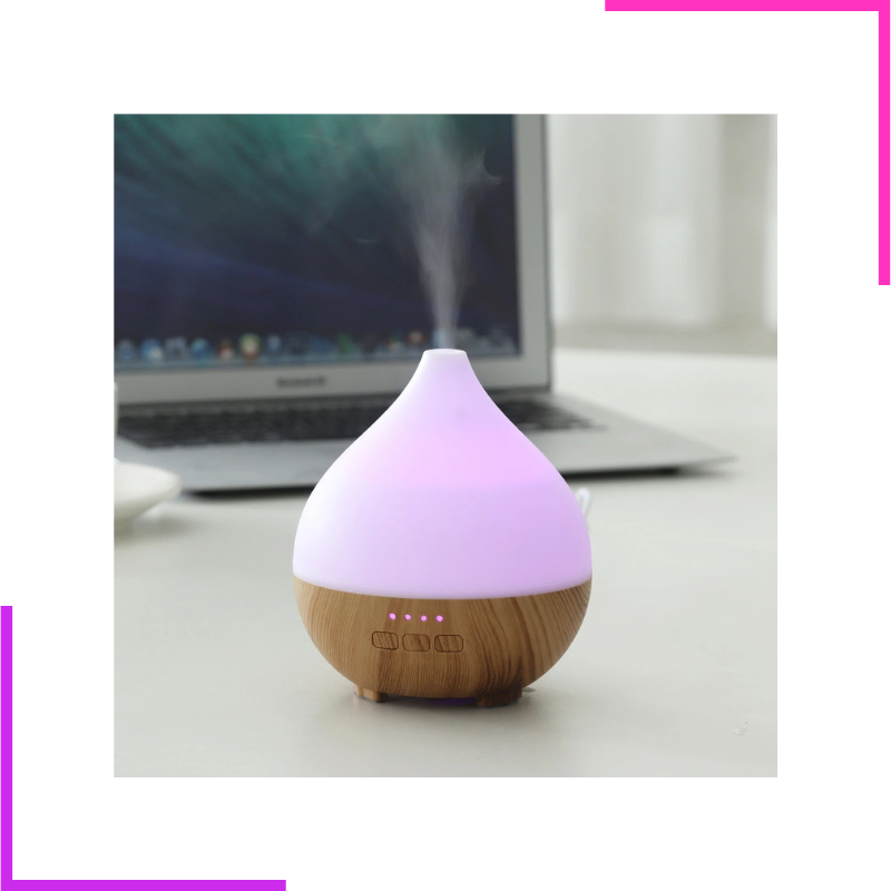 Humidificateur d'air léger coloré à grain de bois diffuseur d'aromathérapie capacité de 100ml Mini 1 an ajoute des huiles essentielles