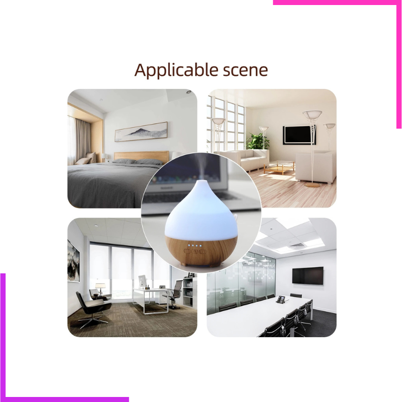 Humidificateur d'air léger coloré à grain de bois diffuseur d'aromathérapie capacité de 100ml Mini 1 an ajoute des huiles essentielles