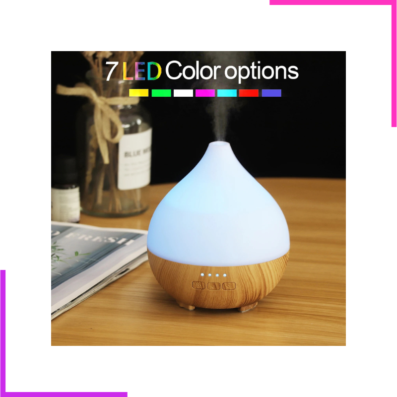 Humidificateur d'air léger coloré à grain de bois diffuseur d'aromathérapie capacité de 100ml Mini 1 an ajoute des huiles essentielles
