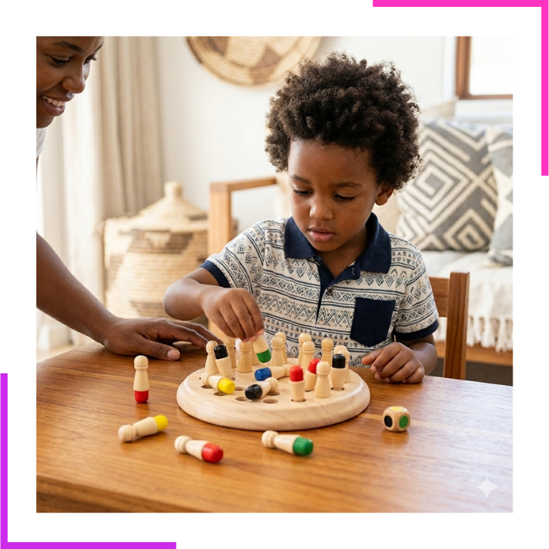 Jeu de mémoire en bois enfant