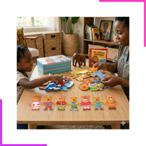 Jeu de Puzzle Educatif, Bois Montessori, Boîte en métal