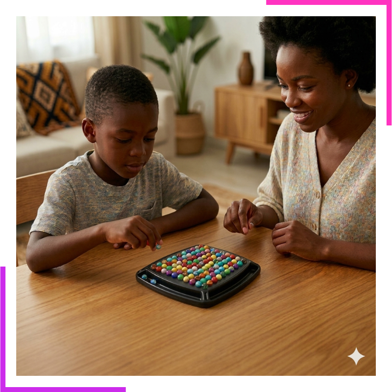 Jeu de Puzzle d’Élimination – 120 Billes Colorées