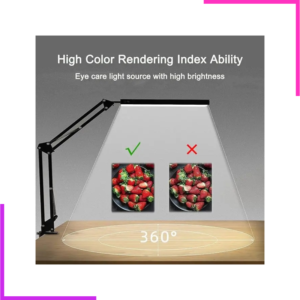 Lampe de bureau à pince à bras long réglable LED moderne et simple