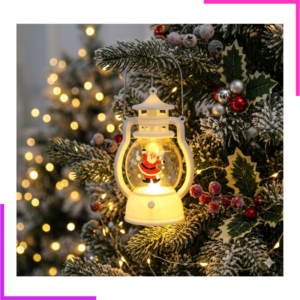 Lanterne de Noël décorative et lumineuse à pile"