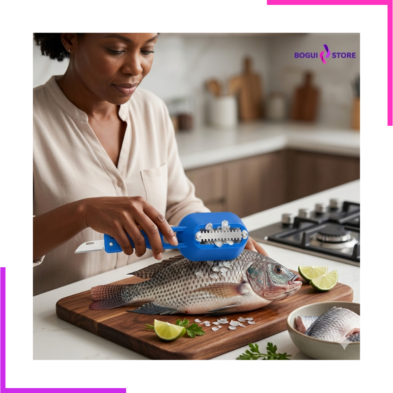 Outil écailler poisson cuisine Afrique