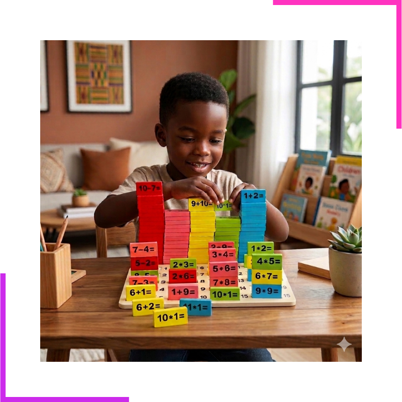 Plaquettes de Multiplication en Bois pour Enfants